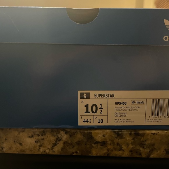 Adidas Superstar Originals White/Orange MEN’S 10.5 - Picture 6 of 6